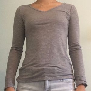 Grey Long Sleeve Top